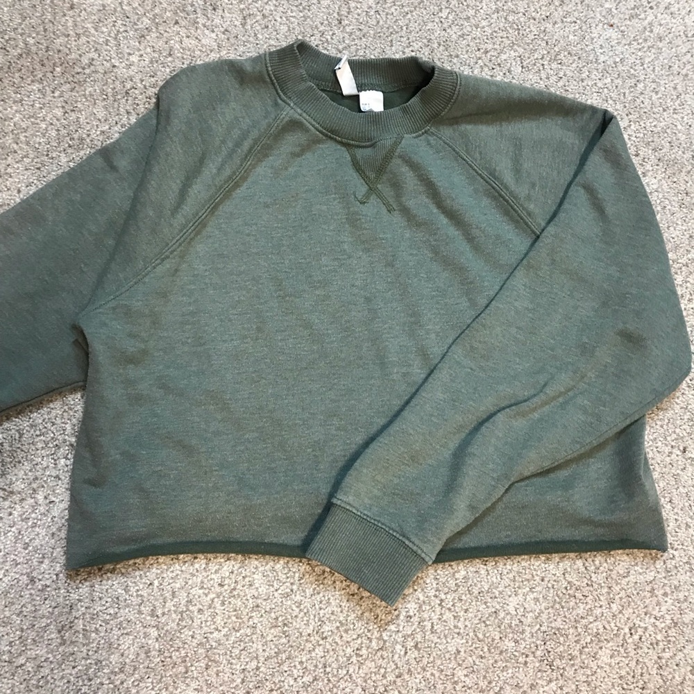 Olive cropped sweater
